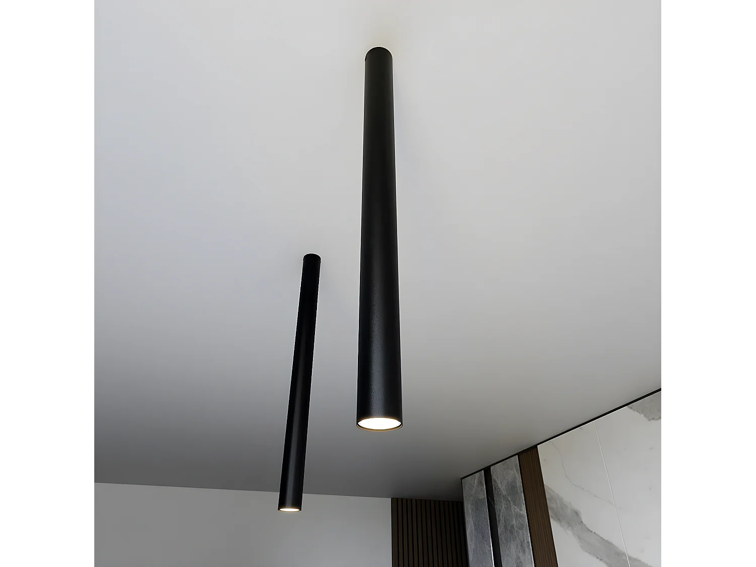 Spot d'Intérieur Tecno, Noir, 6x80x6 cm, EPIKASA