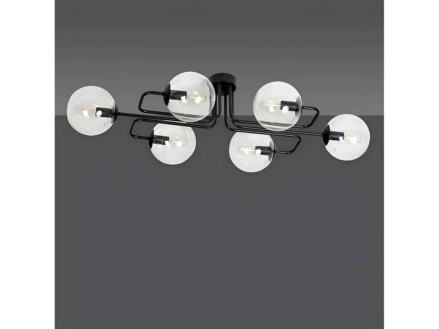 Candeeiro de Teto Brendi, Preto, 93x32x50 cm, Seven Design