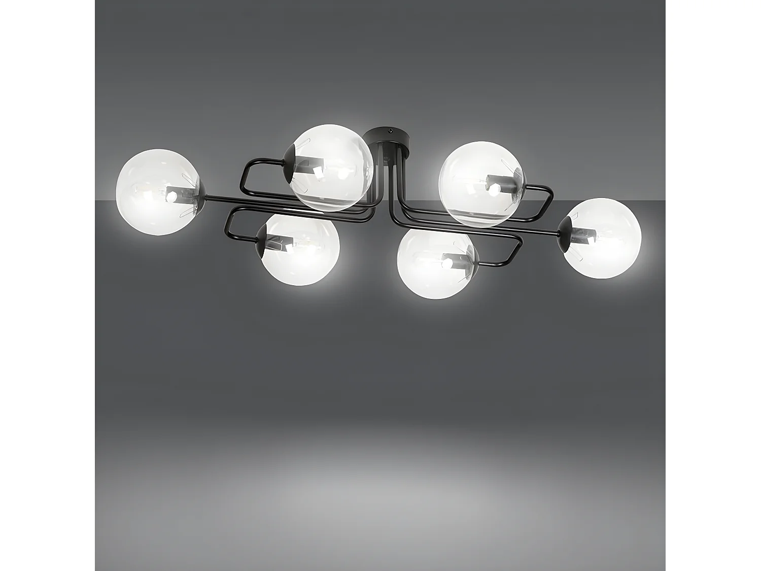 Candeeiro de Teto Brendi, Preto, 93x32x50 cm, Seven Design