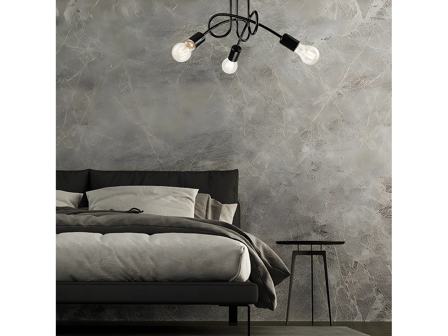 Lampa Wisząca Camilla, Czarny, 36x36x30 cm, Seven Design