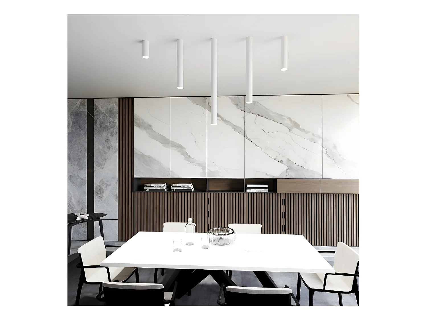 Spot d'Intérieur Tecno, Blanc, 6x30x6 cm, Seven Design