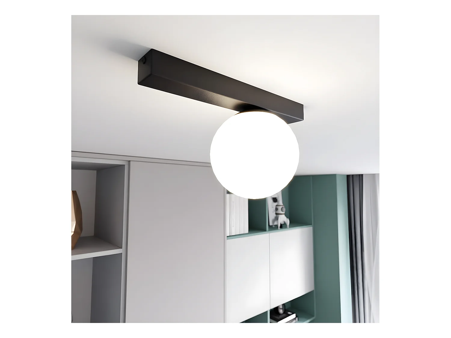 Lampada a Soffitto Fit, Nero, 30x17x14 cm, EPIKASA