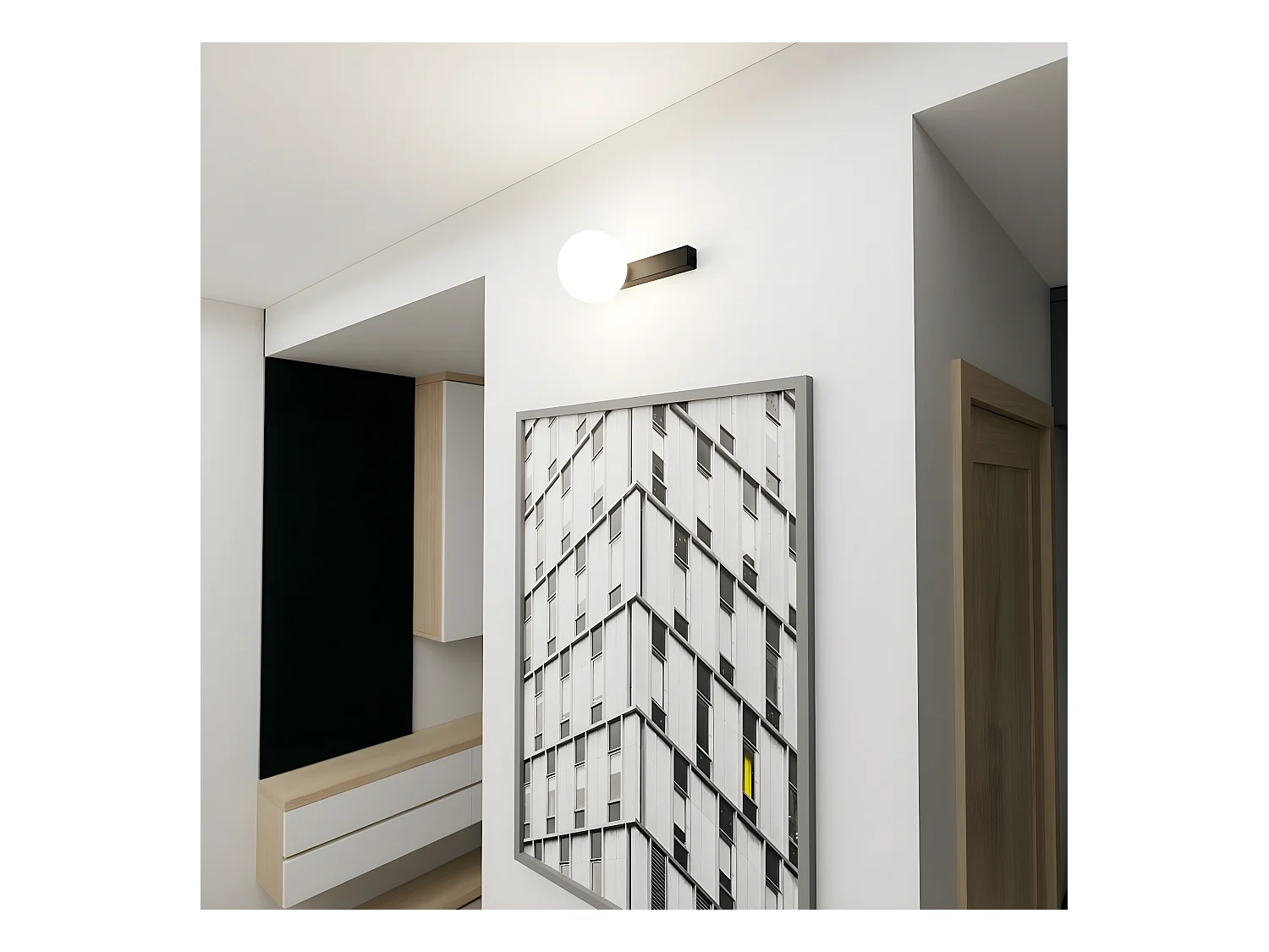 Lampada a Soffitto Fit, Nero, 30x17x14 cm, EPIKASA