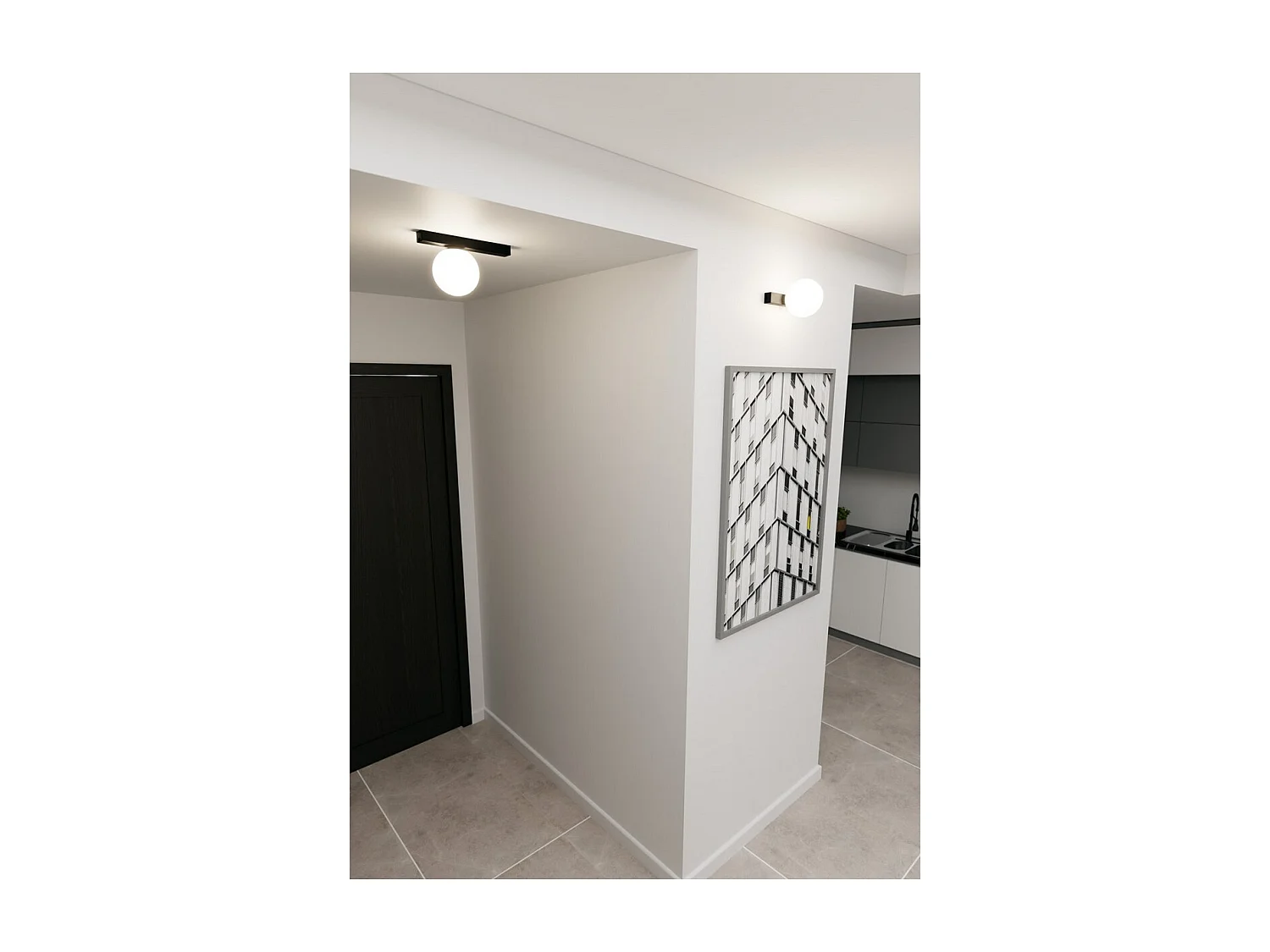 Plafonnier Fit, Noir, 30x17x14 cm, Seven Design