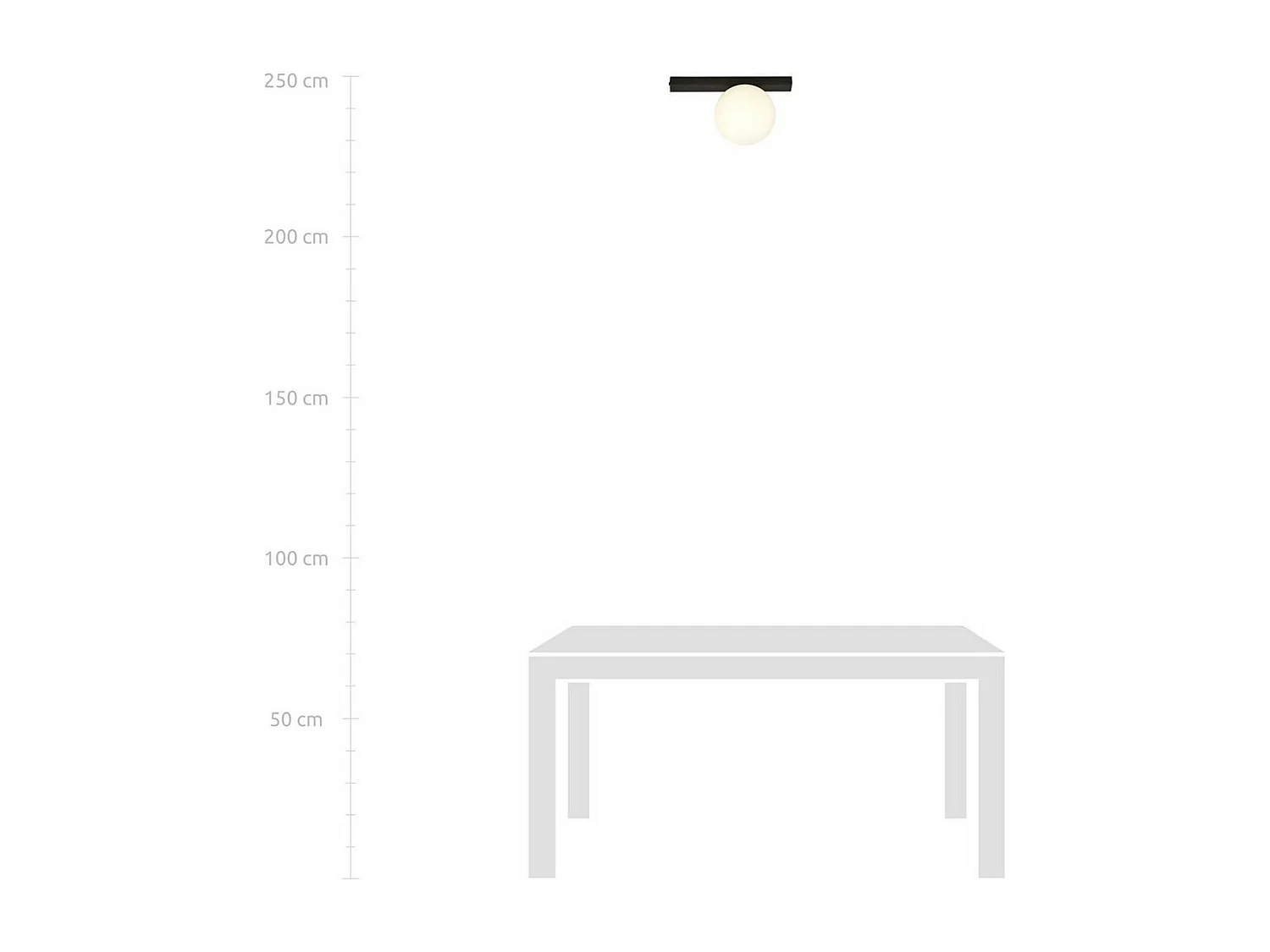 Plafonnier Fit, Noir, 30x17x14 cm, Seven Design