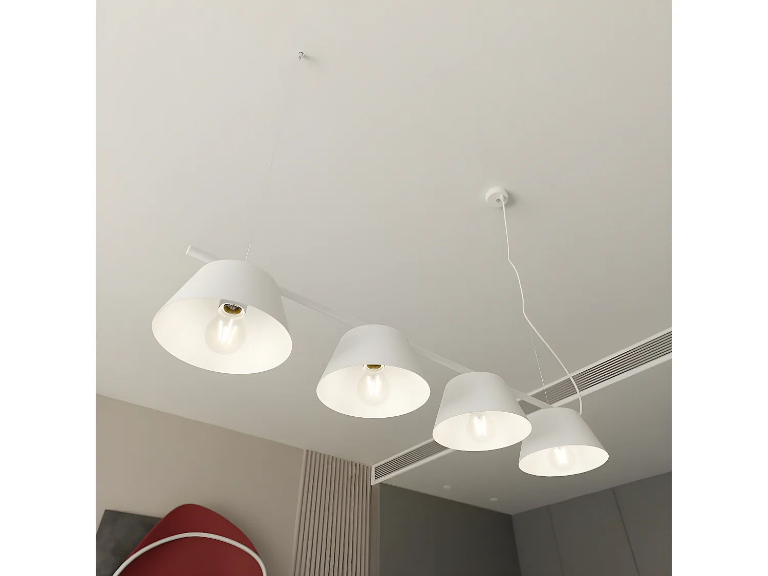 Plafonnier Conor, Marron, 26x40x40 cm, Seven Design