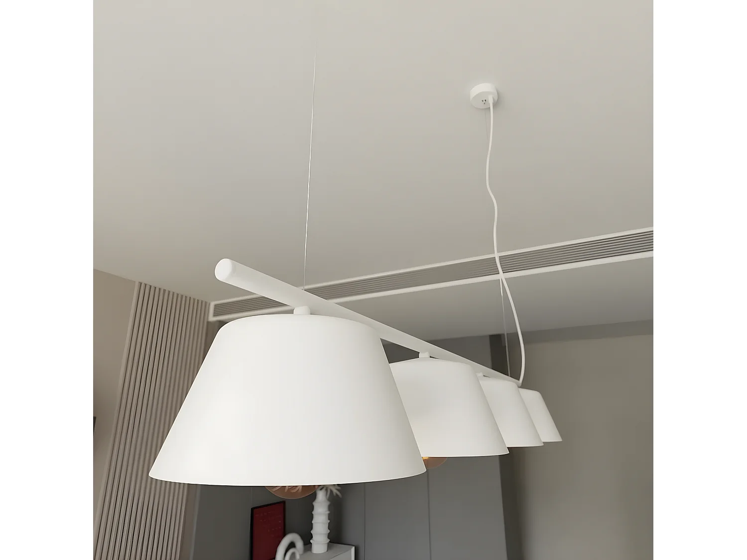 Plafonnier Conor, Marron, 26x40x40 cm, Seven Design