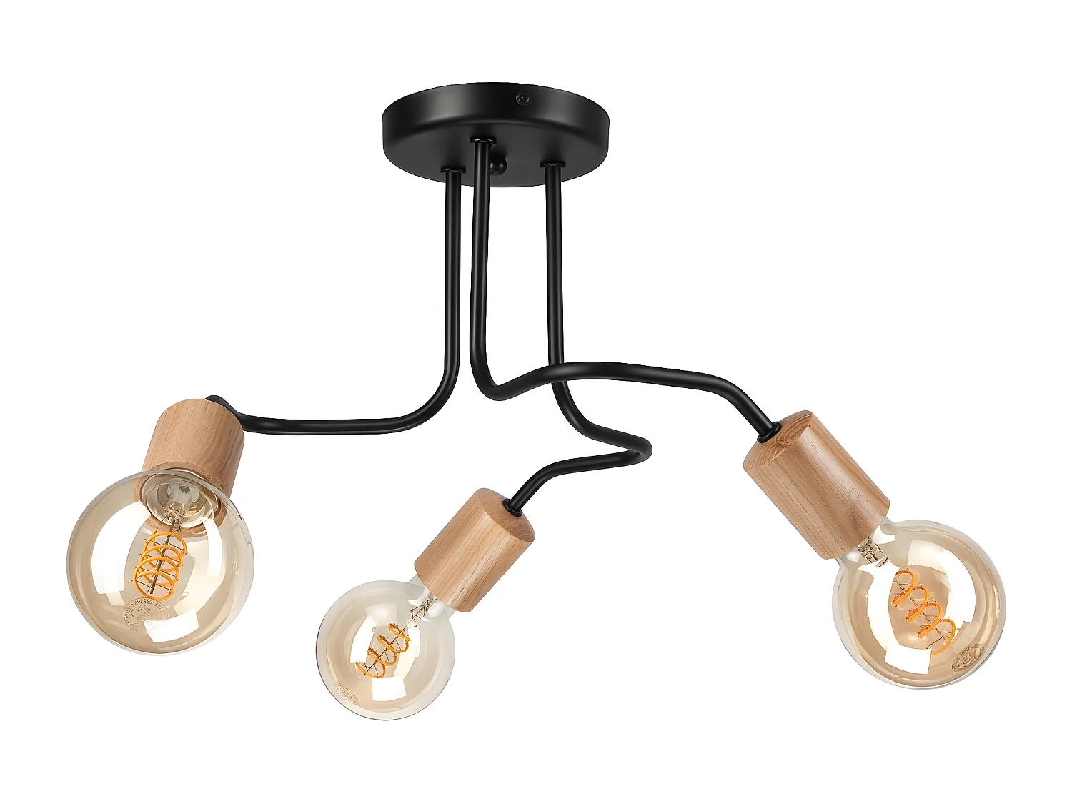 Lampa Sufitowa Conor, Brązowy, 26x40x40 cm, Seven Design