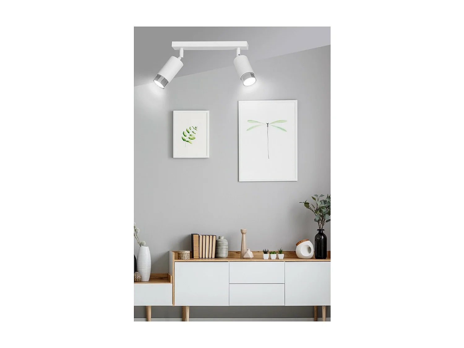 Lampa Sufitowa Hiro 4, Biały, 30x19x6 cm, Seven Design