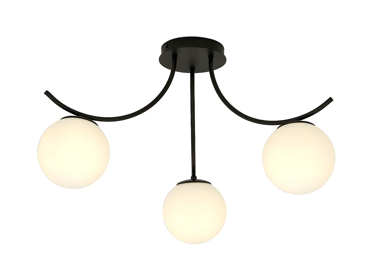 Candeeiro de Teto Boston, Preto, 70x37x65 cm, EPIKASA