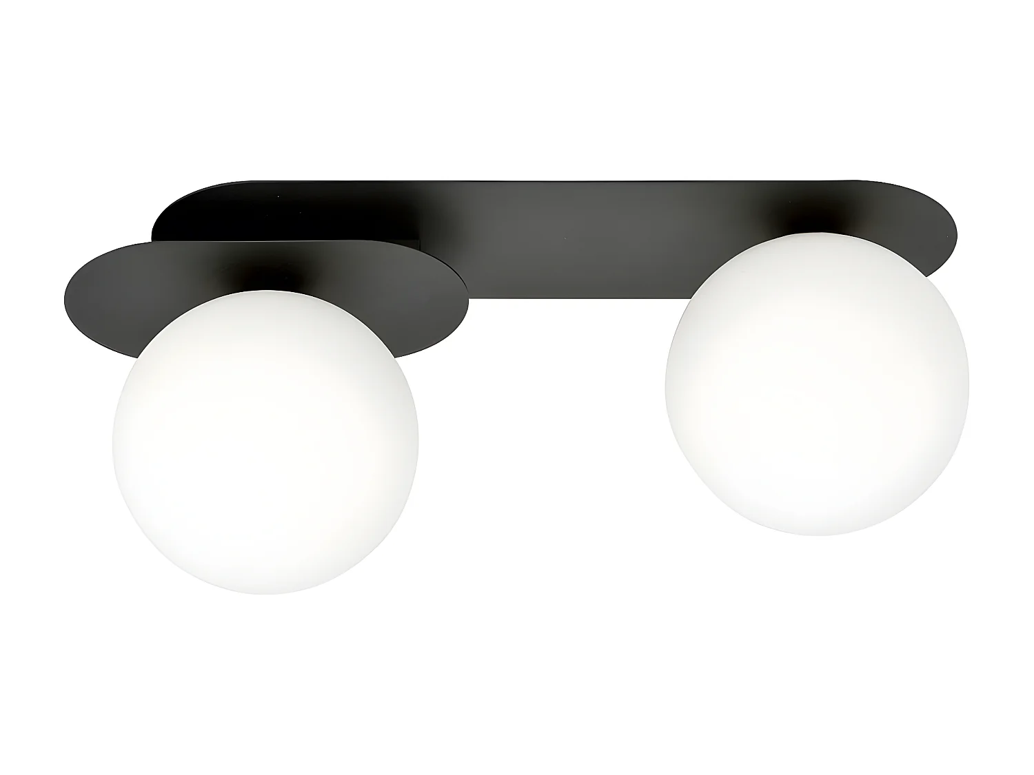 Plafondlamp Plaza 1, Zwart, 45x18x14 cm, Seven Design