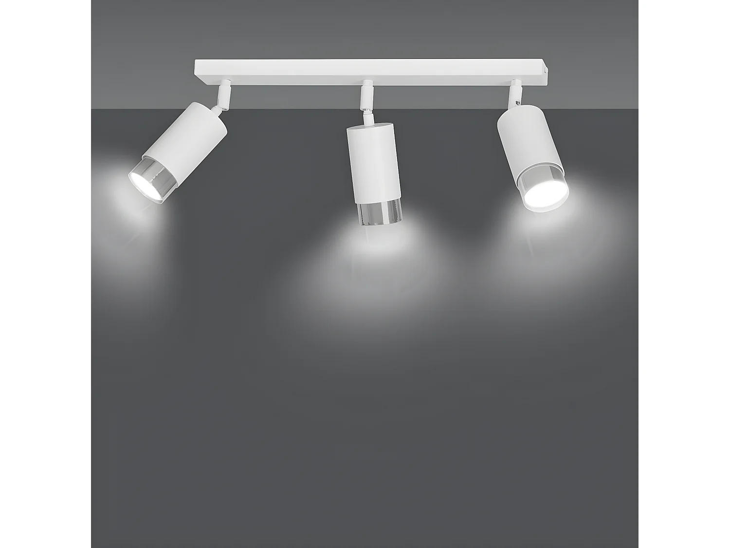 Candeeiro de Teto Hiro 8, Branco, 45x19x6 cm, Seven Design