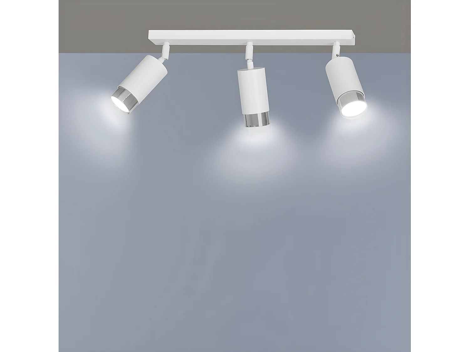 Candeeiro de Teto Hiro 8, Branco, 45x19x6 cm, Seven Design