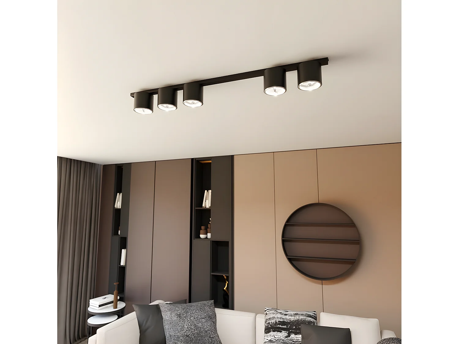 Candeeiro de Teto Nano, Preto, 116x11,5x11,5 cm, EPIKASA