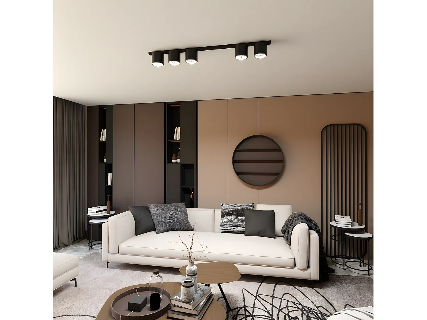 Candeeiro de Teto Nano, Preto, 116x11,5x11,5 cm, EPIKASA