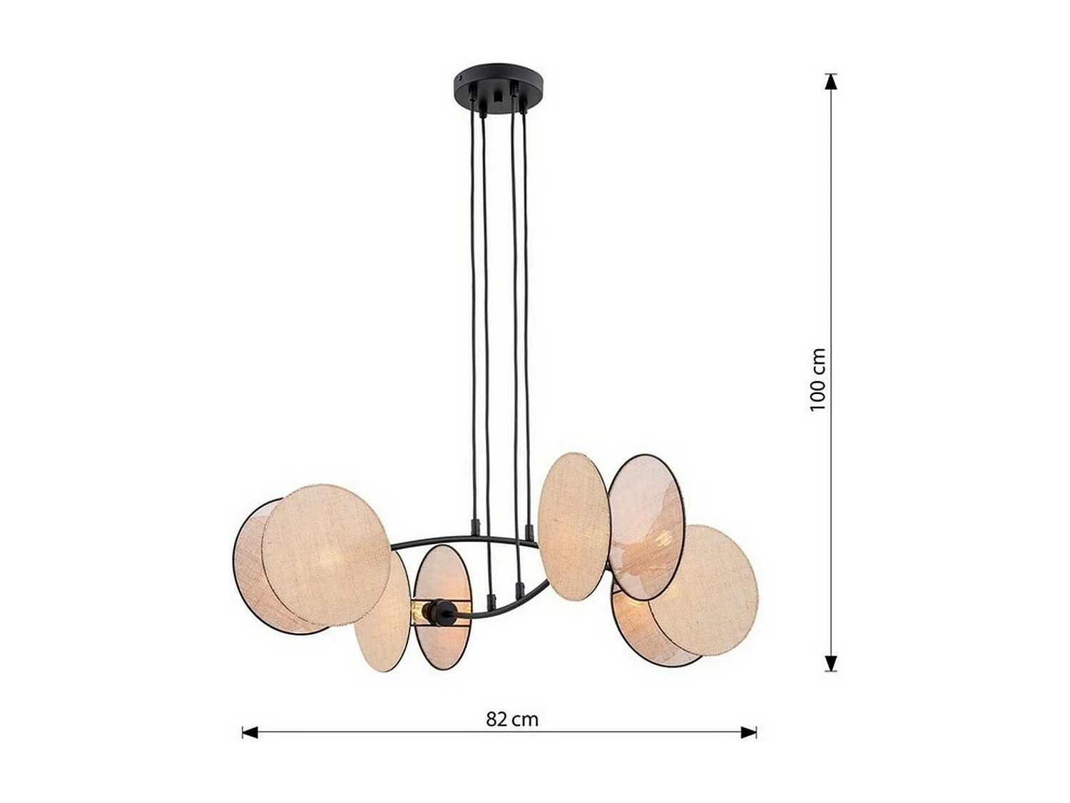 Candeeiro de Teto Nano, Preto, 116x11,5x11,5 cm, EPIKASA