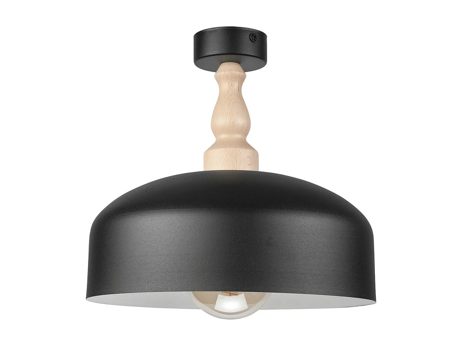 Plafondlamp Rina, Zwart, 30x30x28 cm, Seven Design