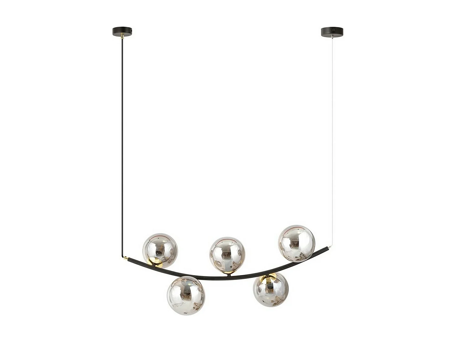 Plafondlamp Rina, Zwart, 30x30x28 cm, Seven Design