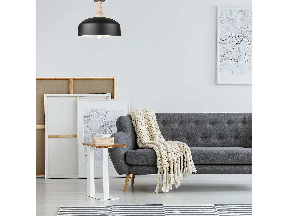 Plafondlamp Rina, Zwart, 30x30x28 cm, Seven Design