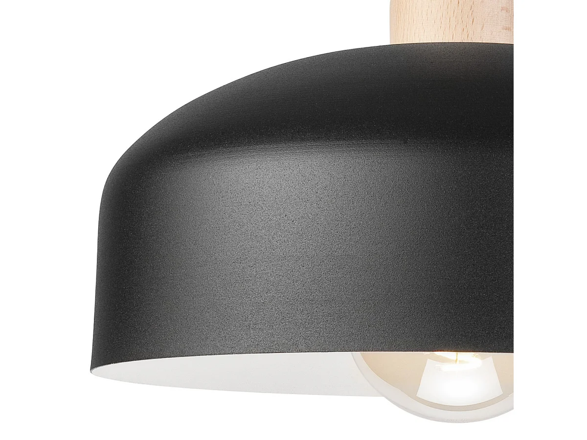 Plafonnier Rina, Noir, 30x30x28 cm, Seven Design