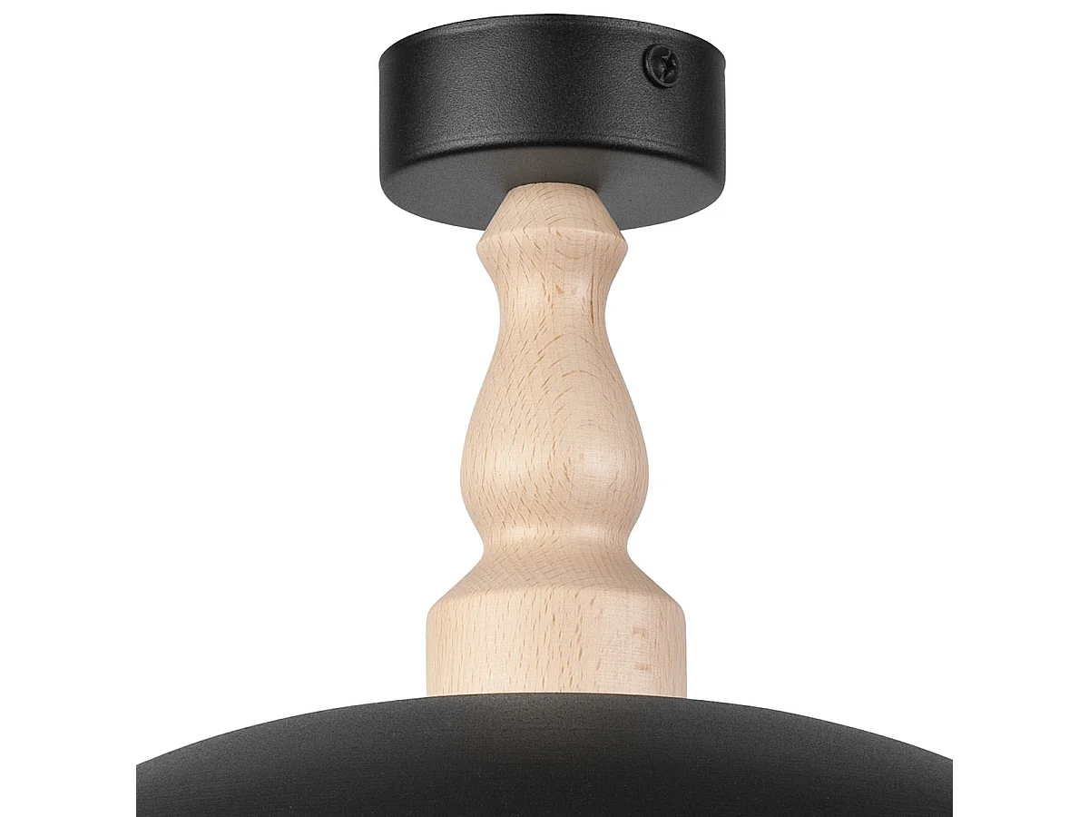 Plafonnier Rina, Noir, 30x30x28 cm, Seven Design