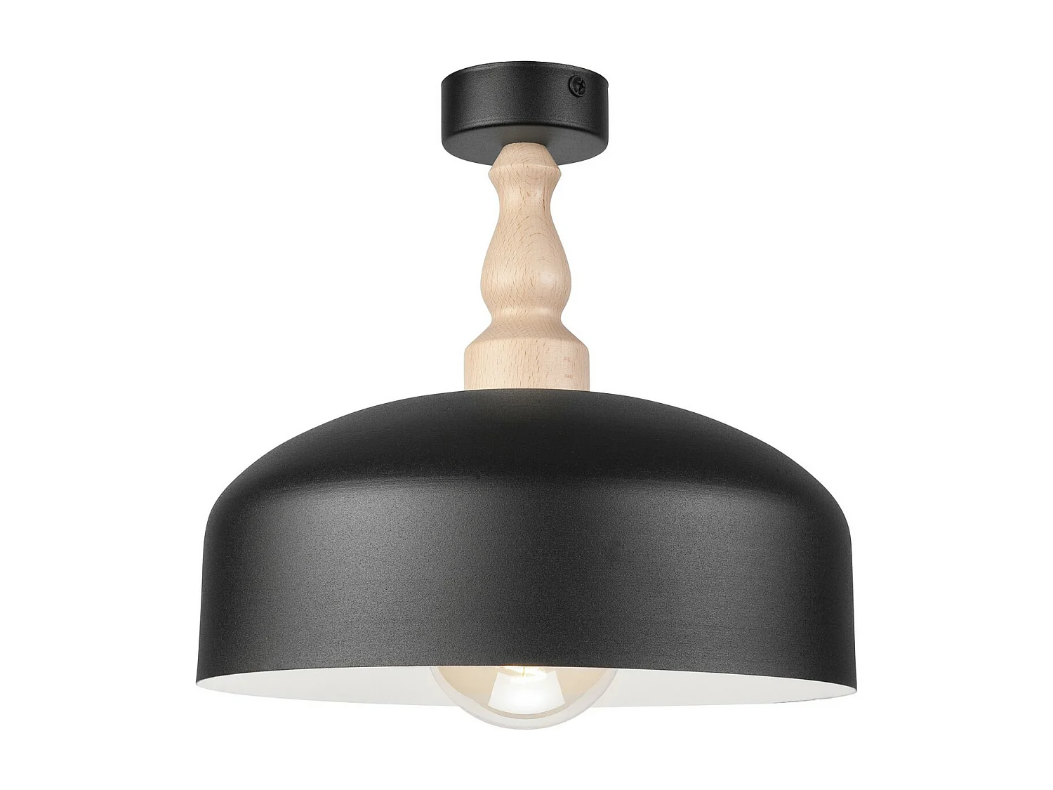 Plafonnier Rina, Noir, 30x30x28 cm, Seven Design