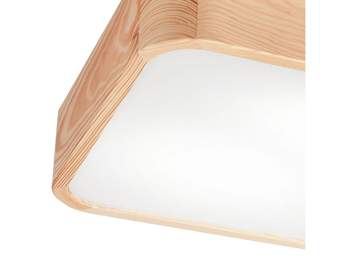 Plafondlamp Gaspar 2, Bruin, 35x35x8 cm, Seven Design