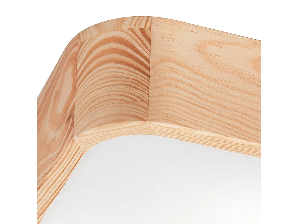 Plafonnier Gaspar 2, Marron, 35x35x8 cm, Seven Design