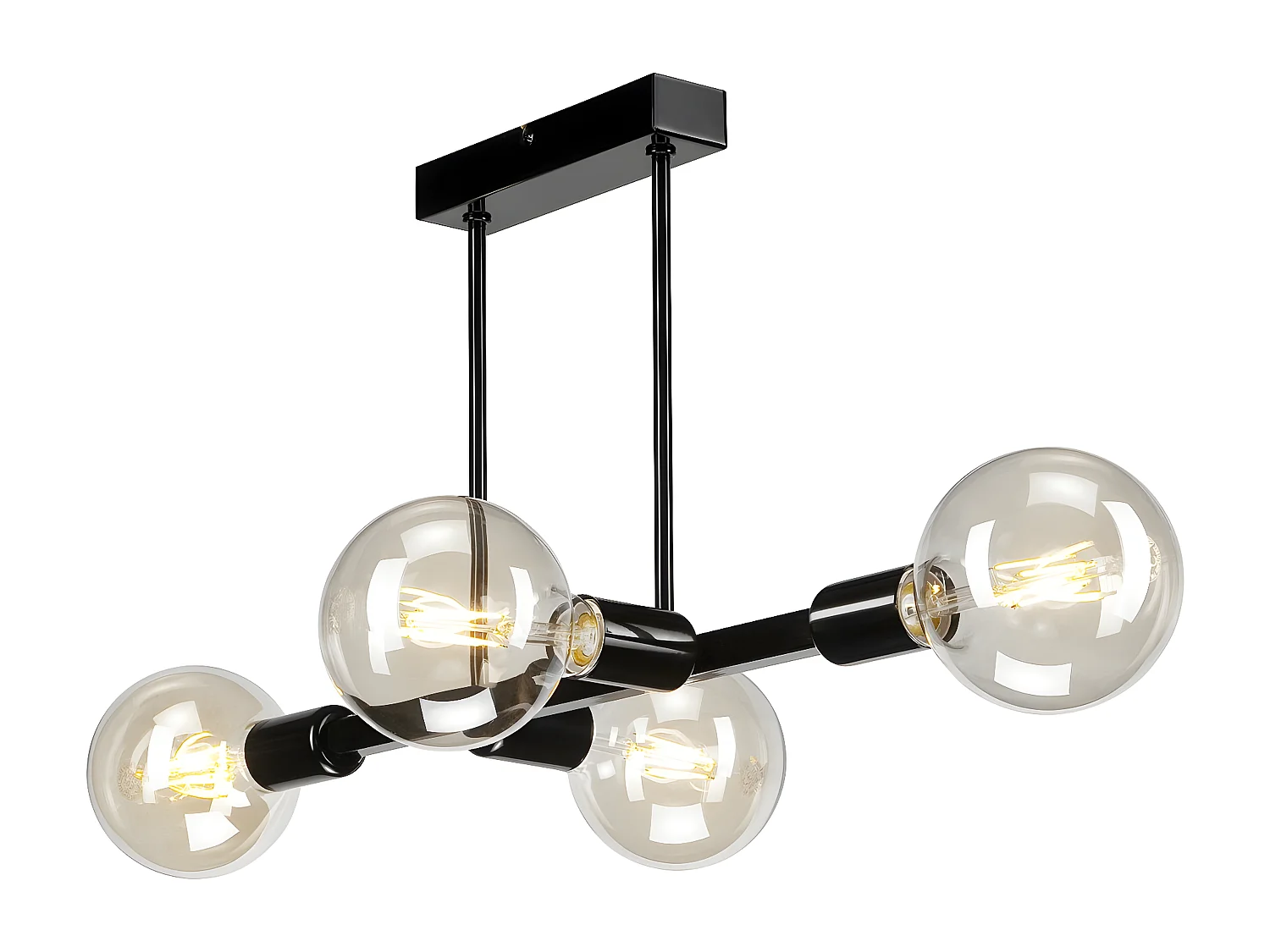 Plafondlamp Astrid, Zwart, 53x32x32 cm, Seven Design