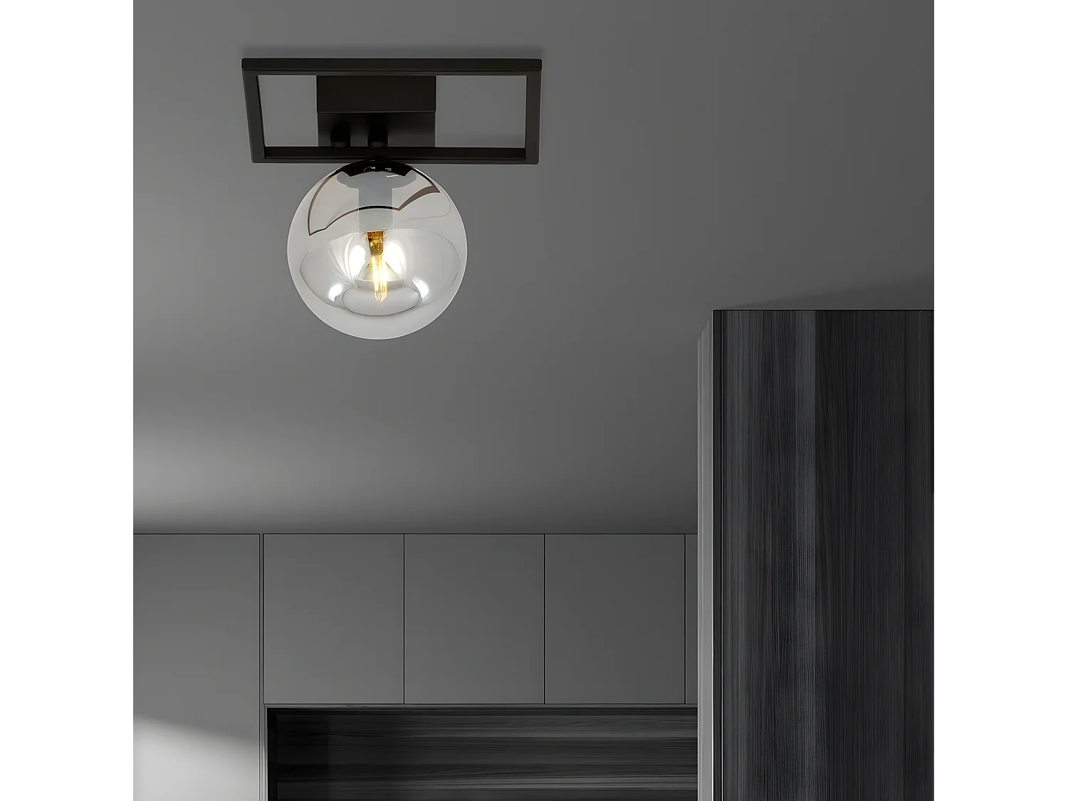 Plafondlamp Imago 10, Zwart, 20x21x18 cm, Seven Design