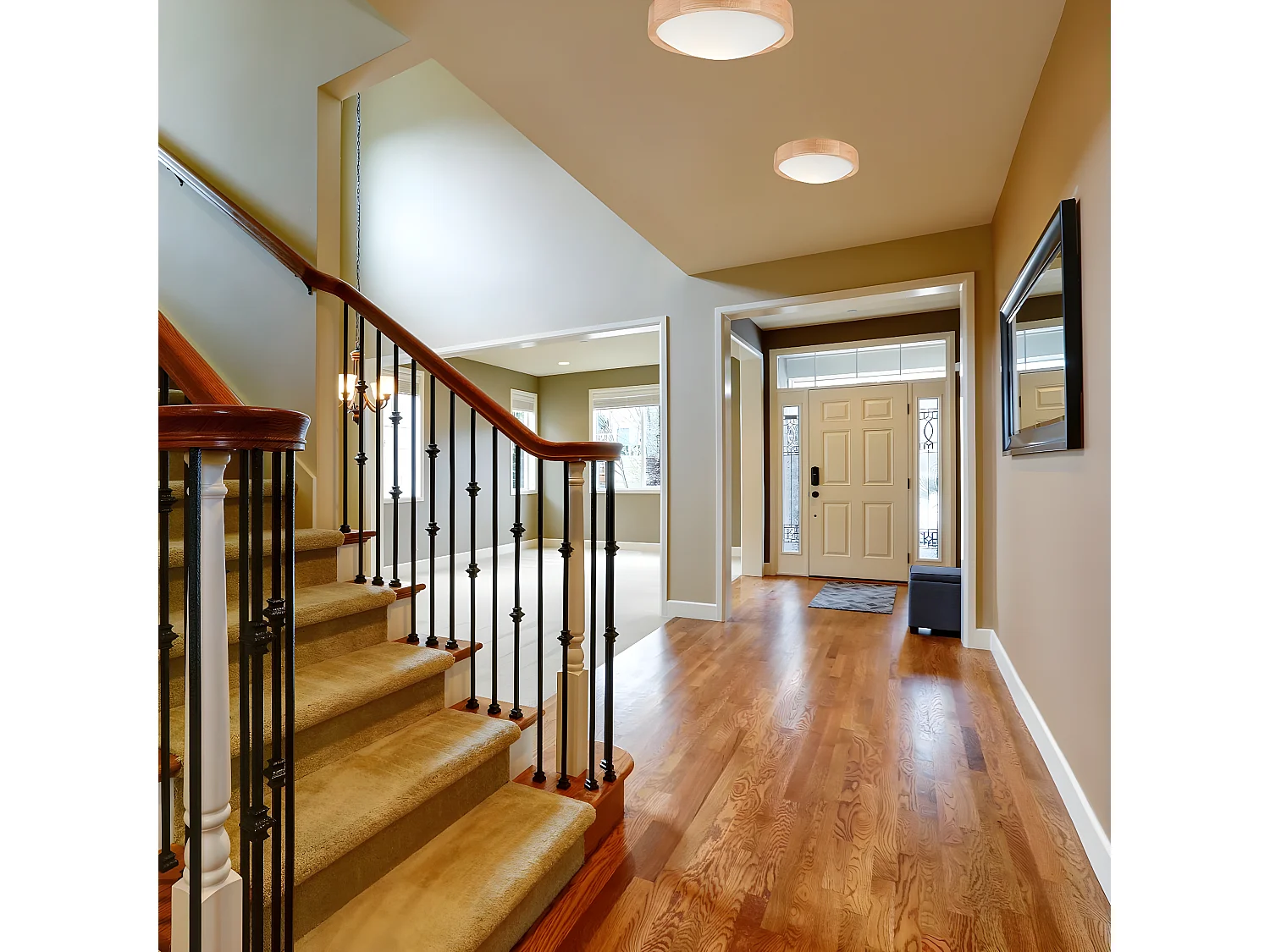 Plafonnier Anello, Marron, 27x27x3 cm, EPIKASA