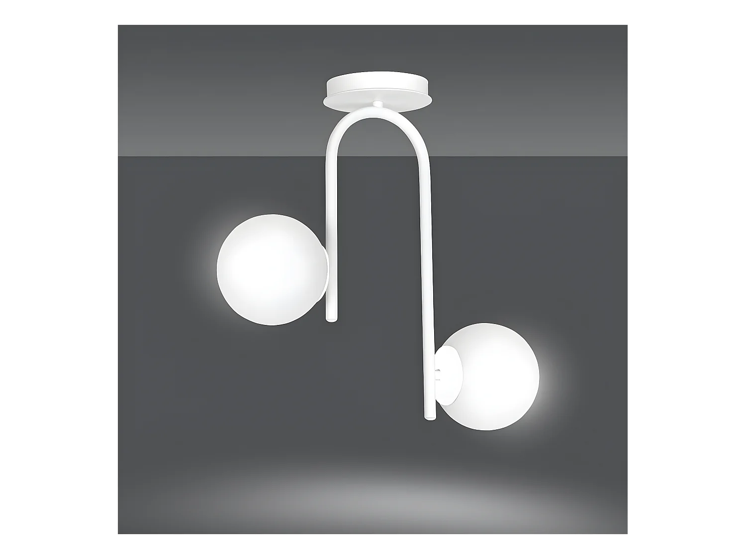 Lampada a Soffitto Kalfor, Bianco, 48x46x14 cm, Epikasa