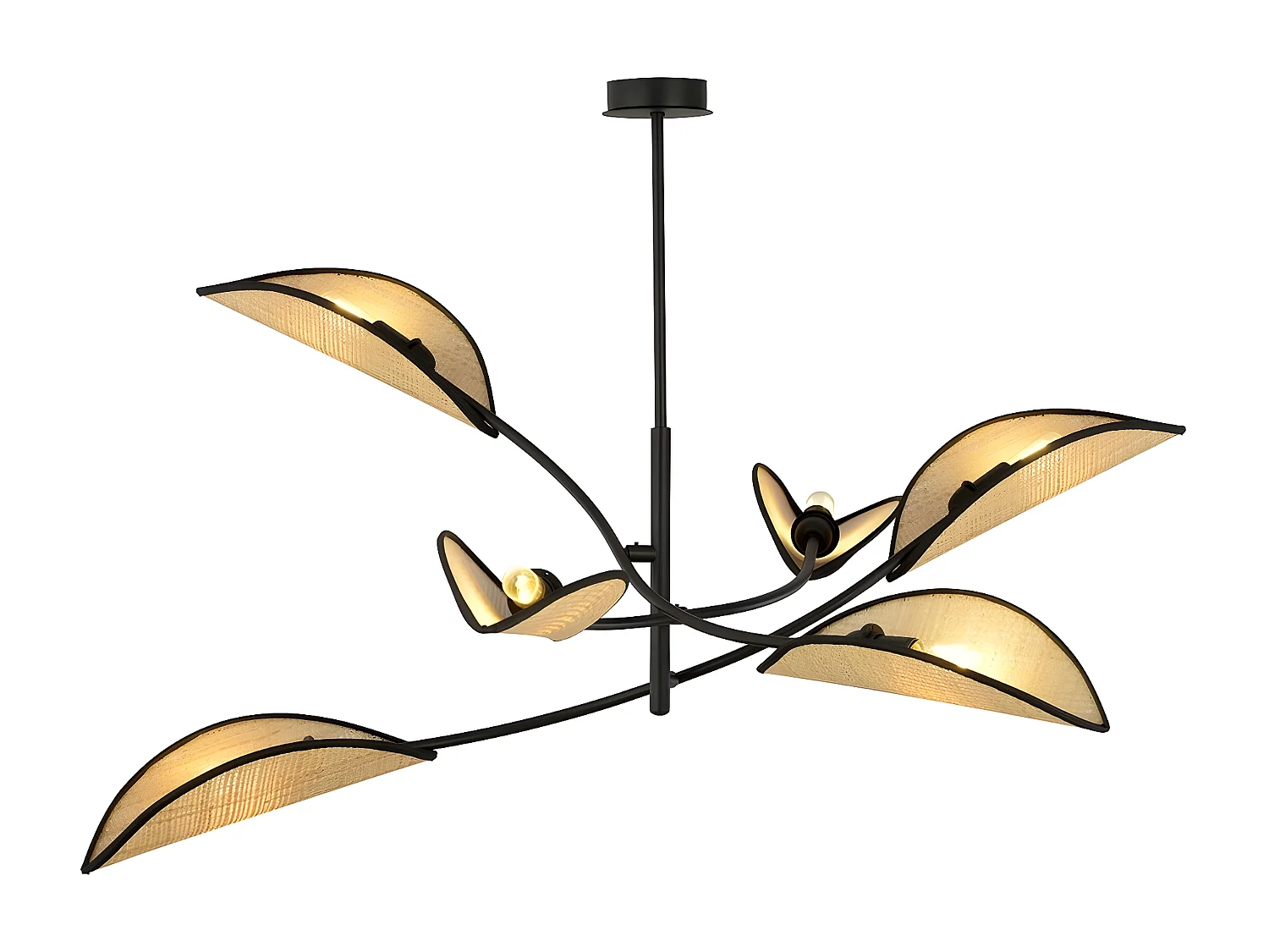 Lampa Wisząca Lotus 3, Brązowy, 102x51x102 cm, Seven Design