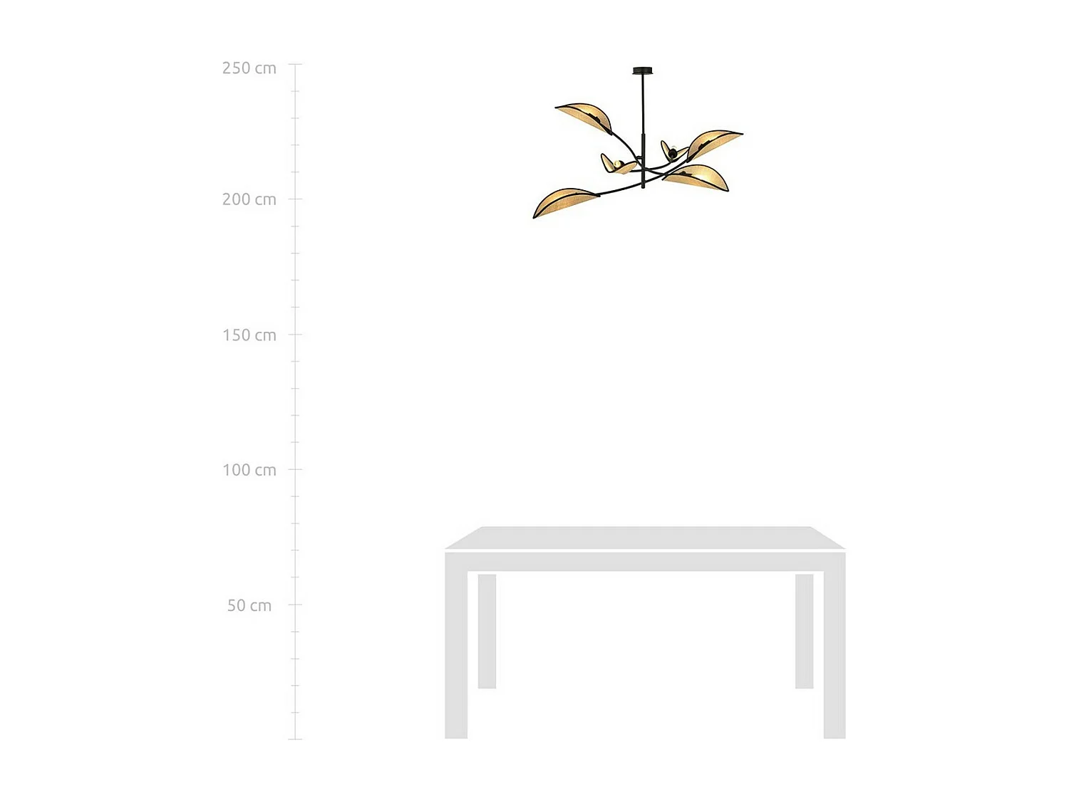 Lampa Wisząca Lotus 3, Brązowy, 102x51x102 cm, Seven Design