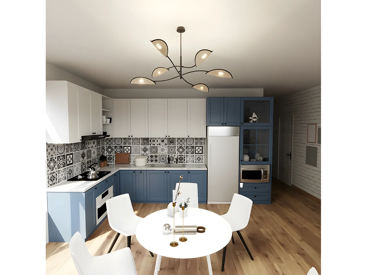 Lampa Wisząca Lotus 3, Brązowy, 102x51x102 cm, Seven Design