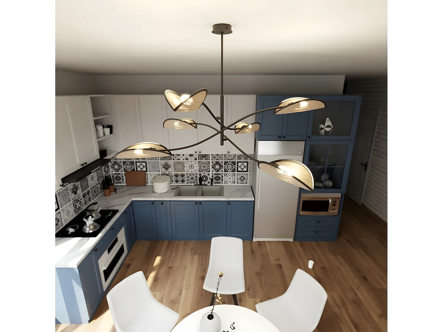 Lampa Wisząca Lotus 3, Brązowy, 102x51x102 cm, Seven Design