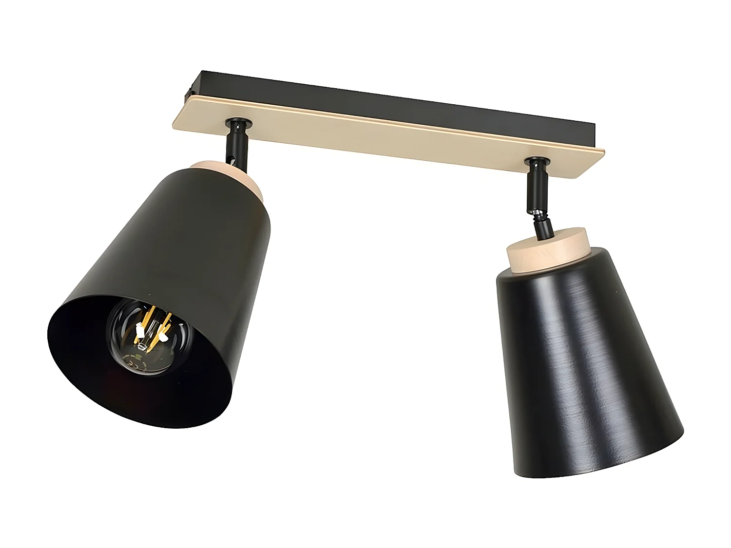 Candeeiro de Teto Atlas, Preto, 55x30x15 cm, Seven Design