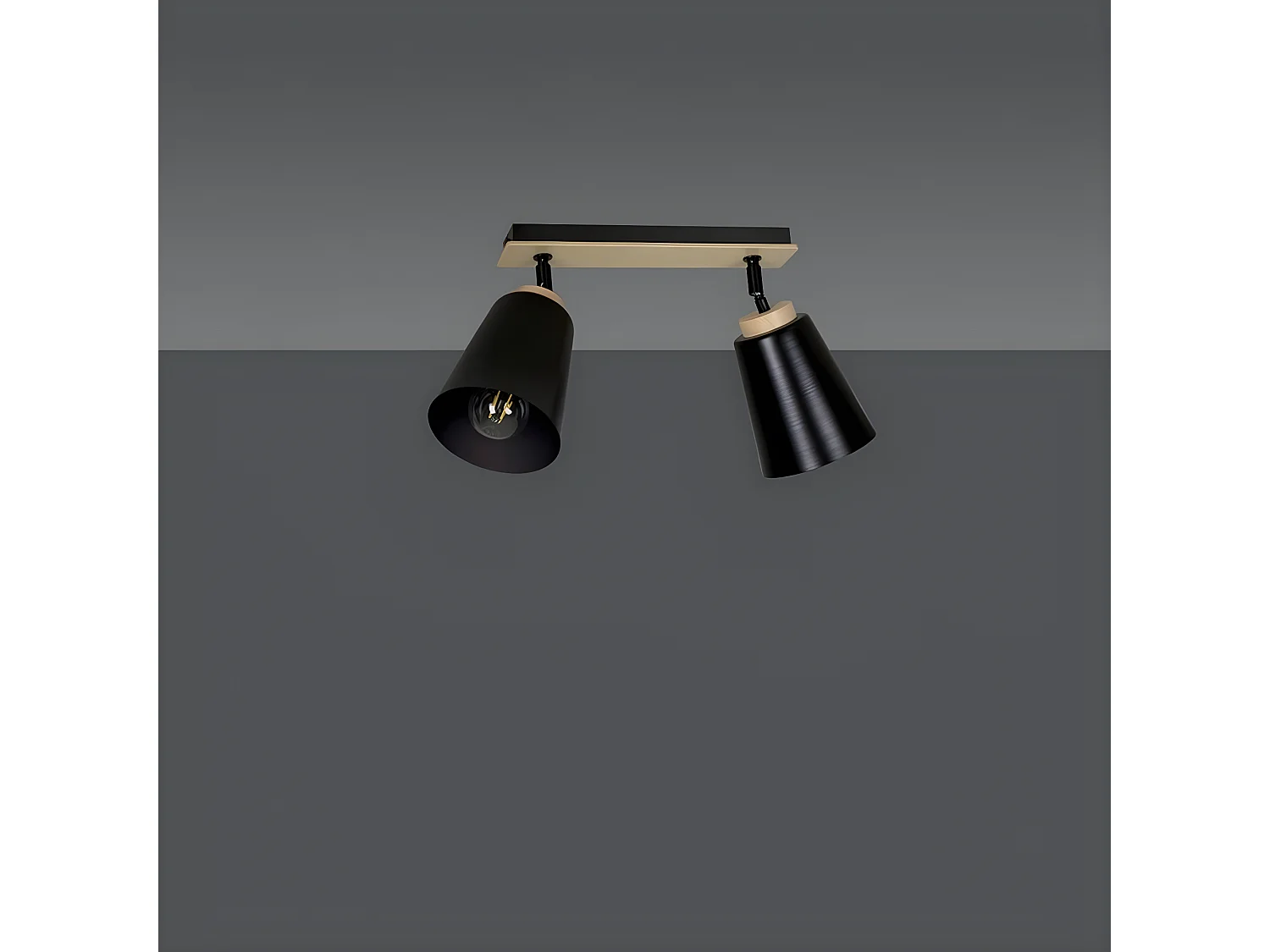 Candeeiro de Teto Atlas, Preto, 55x30x15 cm, Seven Design