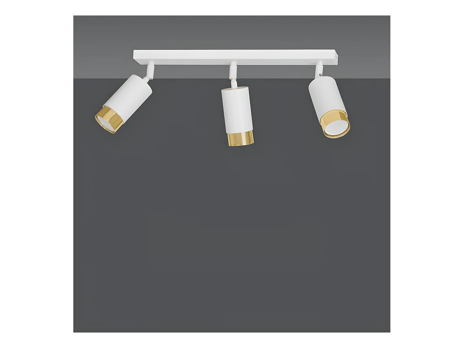 Plafonnier Hiro, Blanc, 45x19x6 cm, Seven Design