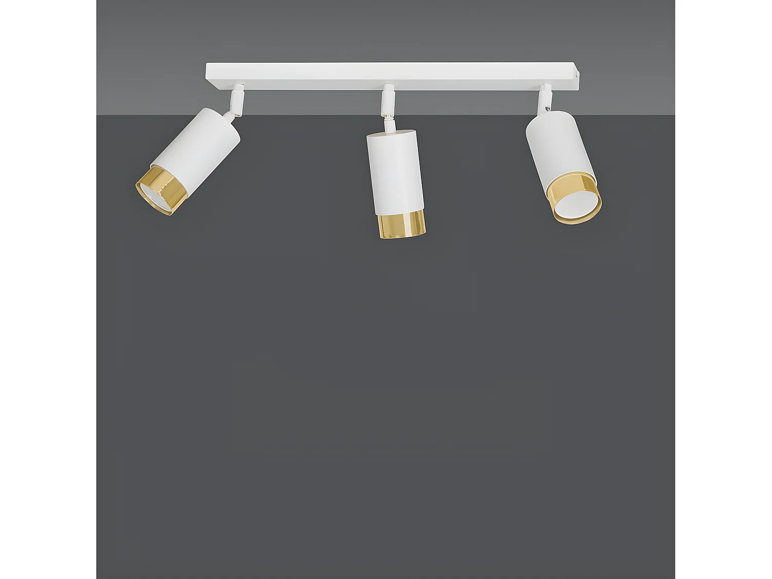 Plafonnier Hiro 9, Blanc, 45x19x6 cm, Seven Design