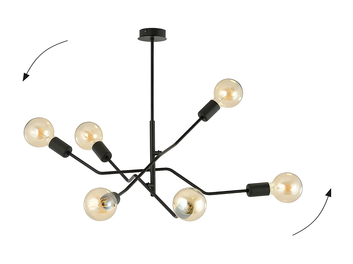 Candeeiro Suspenso Frix, Preto, 66x53x66 cm, EPIKASA