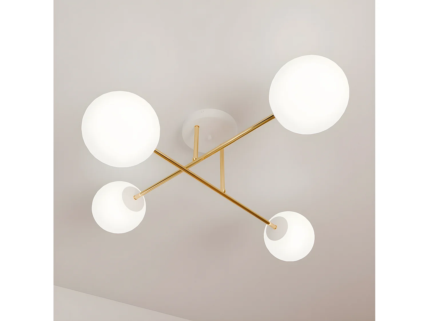 Plafonnier Magnum 3, Or, 55x26x75 cm, Seven Design