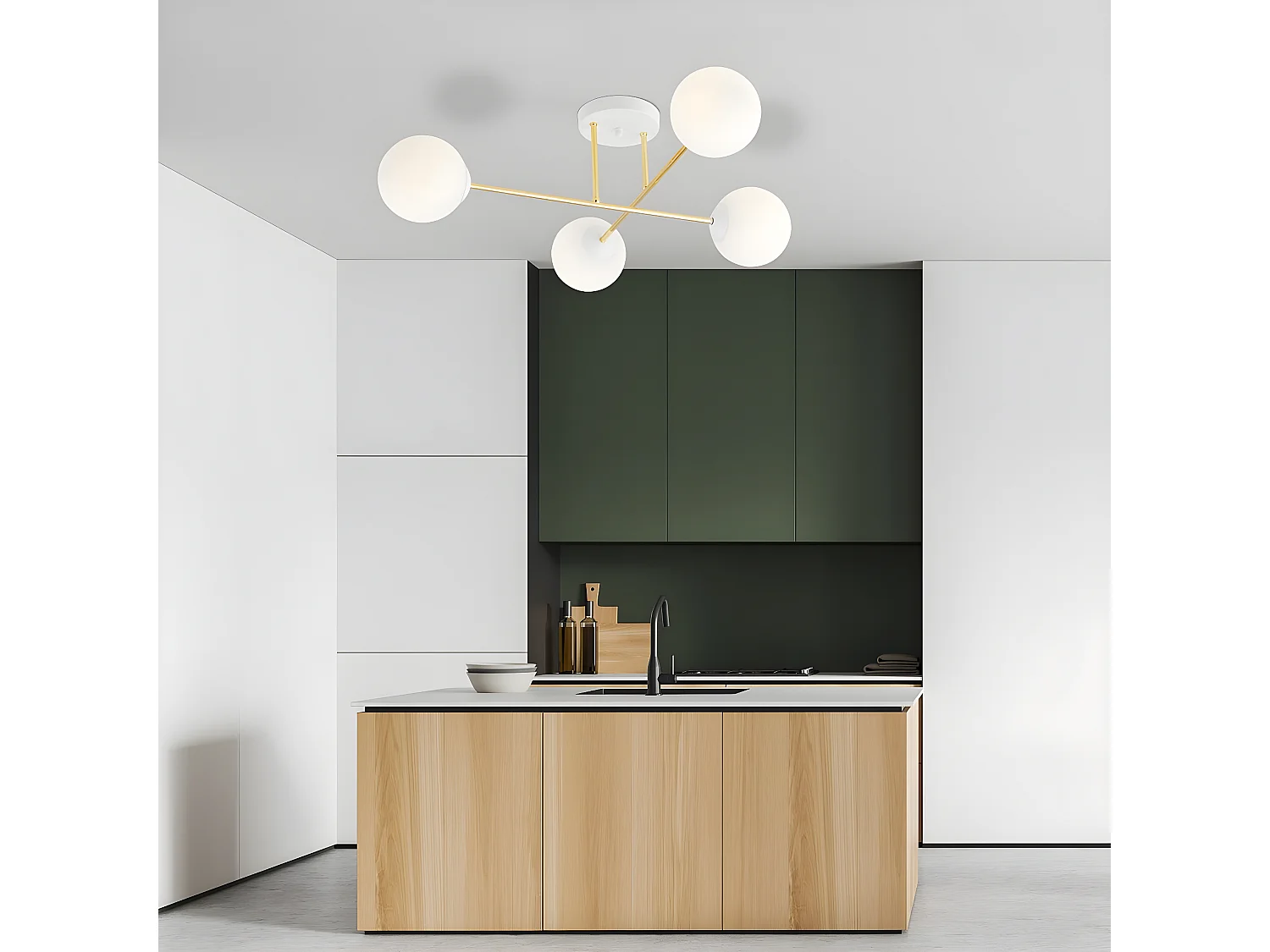 Plafonnier Magnum 3, Or, 55x26x75 cm, Seven Design
