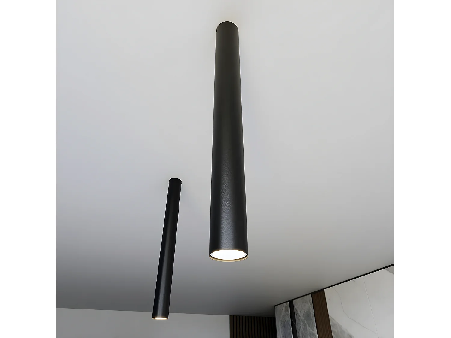 Spot d'Intérieur Tecno, Noir, 6x60x6 cm, Seven Design