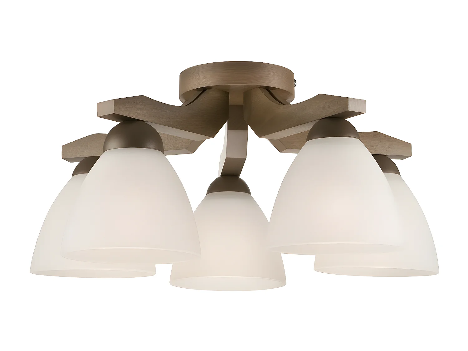 Plafonnier Adriano, Marron, 41x41x21 cm, EPIKASA