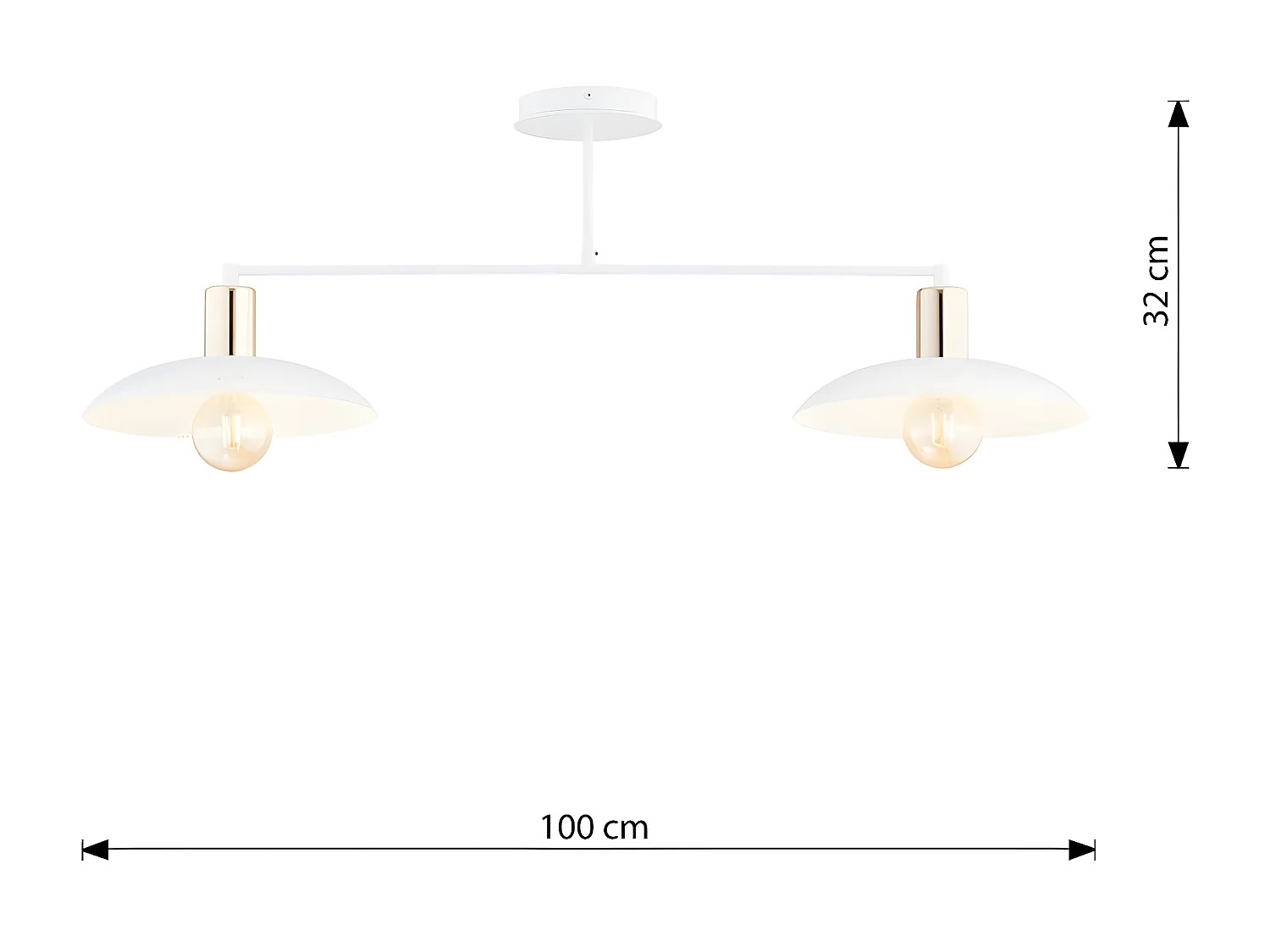 Plafonnier Adriano, Marron, 41x41x21 cm, EPIKASA