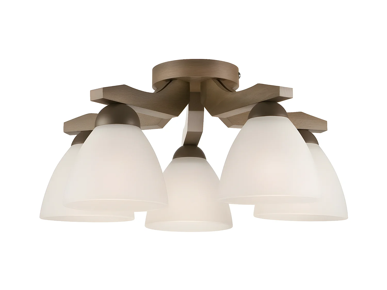 Plafondlamp Adriano, Bruin, 41x41x21 cm, EPIKASA