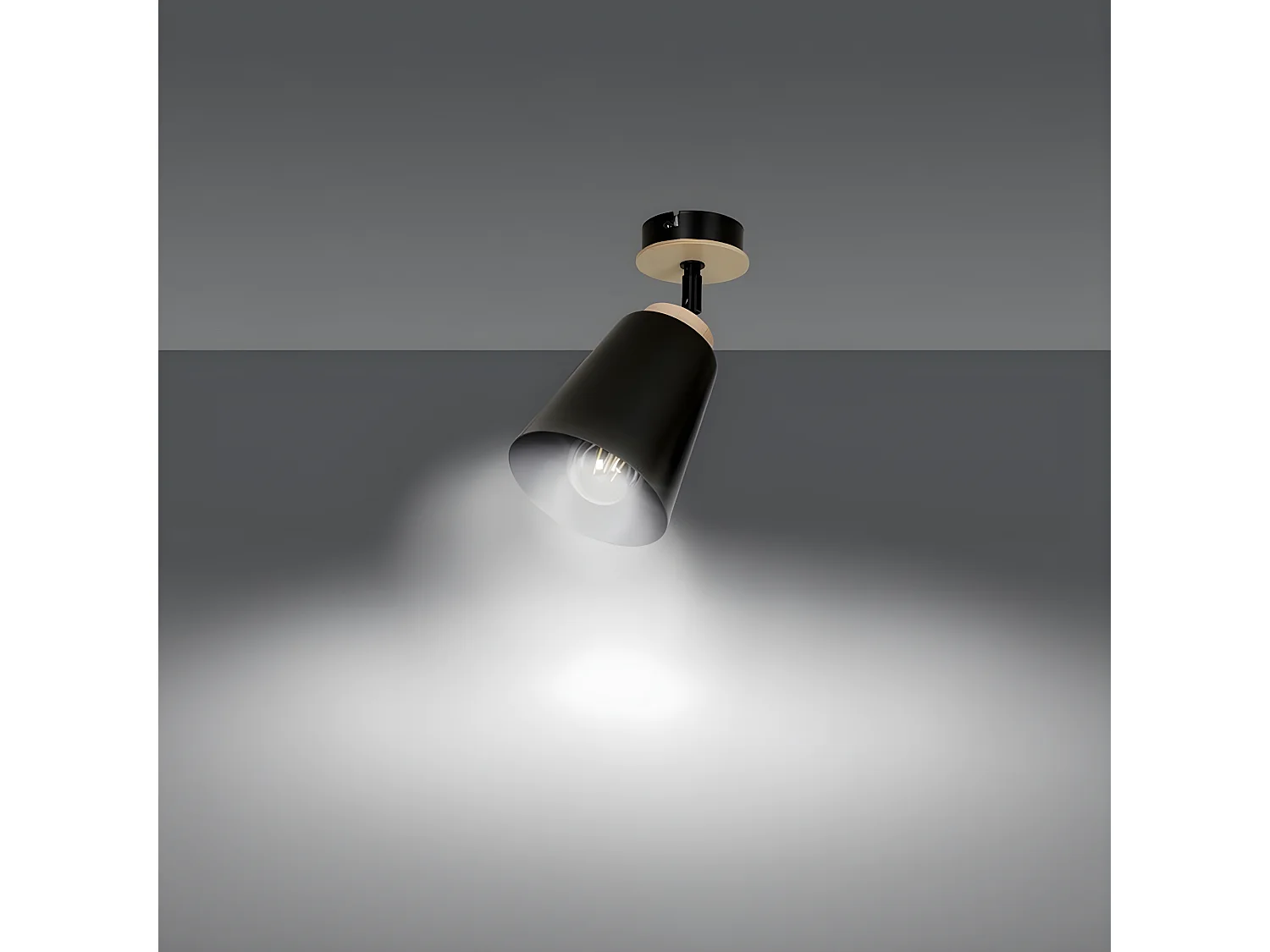 Spot d'Intérieur Atlas, Noir, 15x30x15 cm, Seven Design