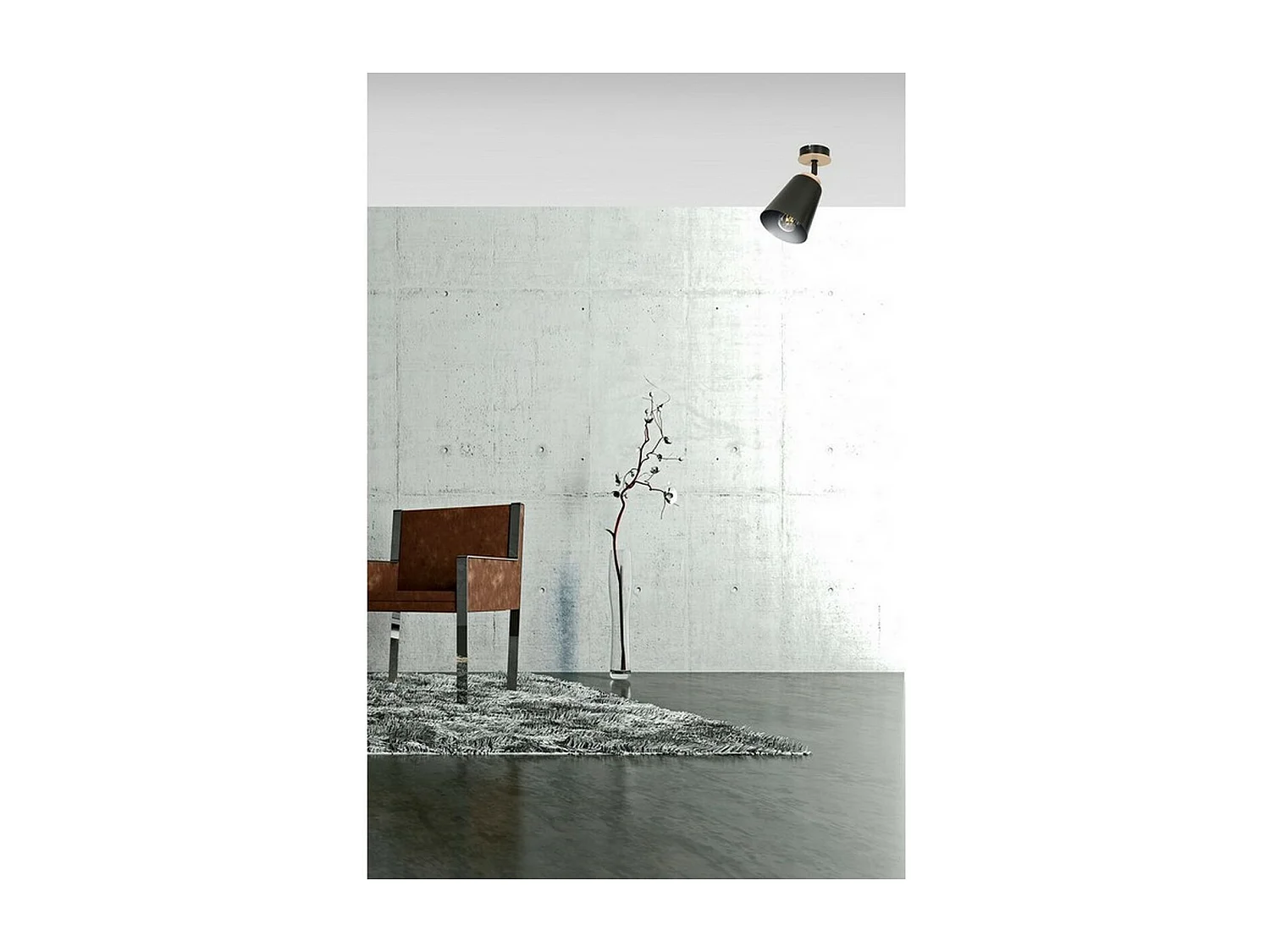 Spot d'Intérieur Atlas, Noir, 15x30x15 cm, Seven Design