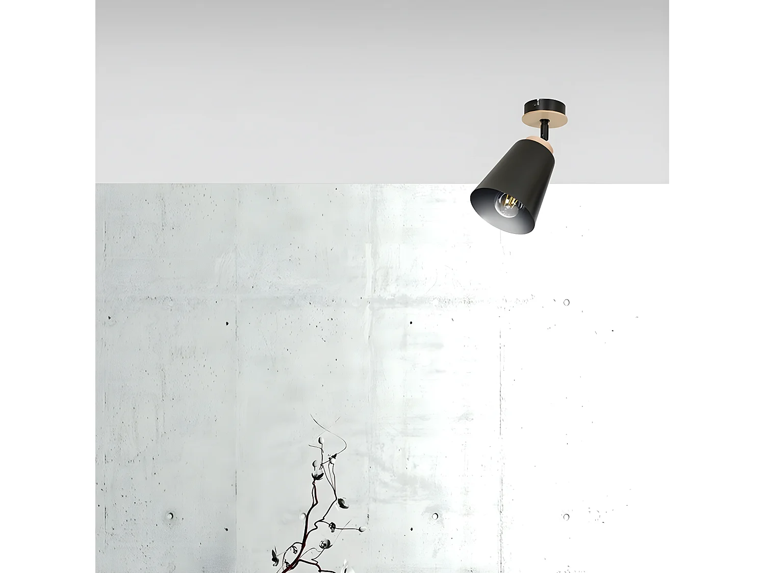 Spot d'Intérieur Atlas, Noir, 15x30x15 cm, Seven Design